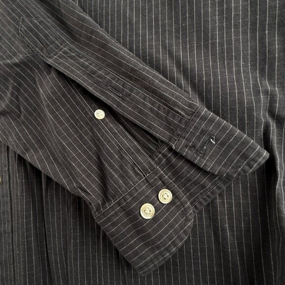 Brooks Brothers Large Gray Check Long Sleeve Button Down Shirt Cotton Woven Men - Picture 9 of 13